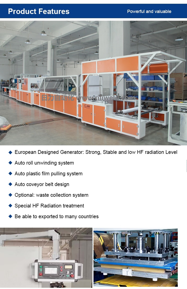 Full Automatic Auto Loading Continuous HF PVC Bgas Welding Machine Production Line Type